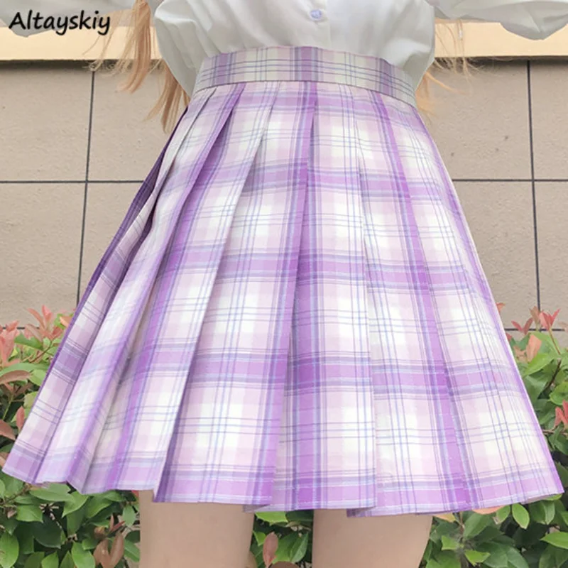 

Pleated Skirts Women Preppy Style Slim Popular Sweet Ladies Simple Lovely All-match Kawaii Mini Feminino Student Ins Casual JK