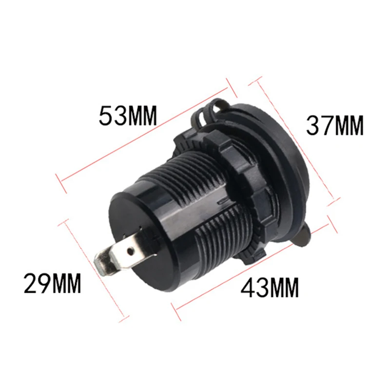 2 1a dual usb car charger with touch switch aperture dual usb ports car fast charger adapter waterproof for car motorcycle free global shipping