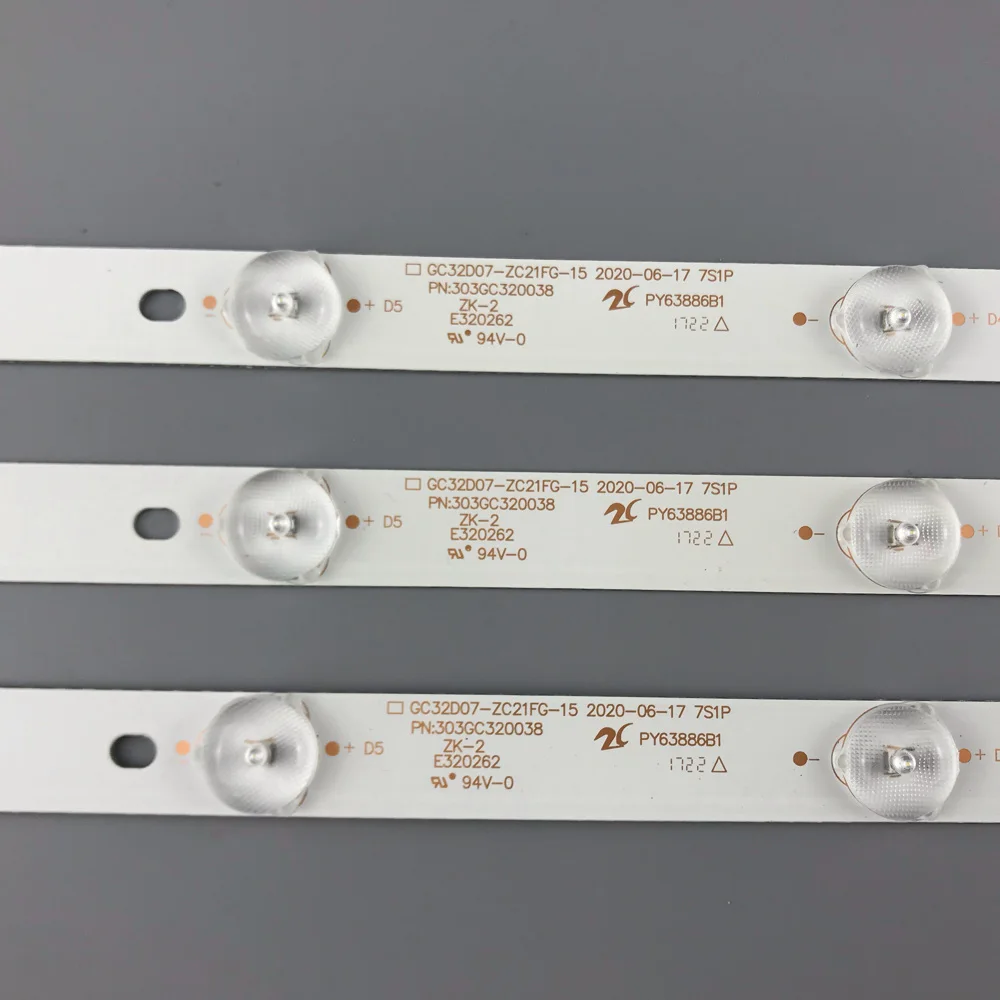 

New 3 PCS/lot 7LED LED backlight strip for 32PHF5061 32PHF3001 32PHF3061 32PHF3021 GC32D07-ZC21FG-15 RF-EG320B32-0701S-07A1