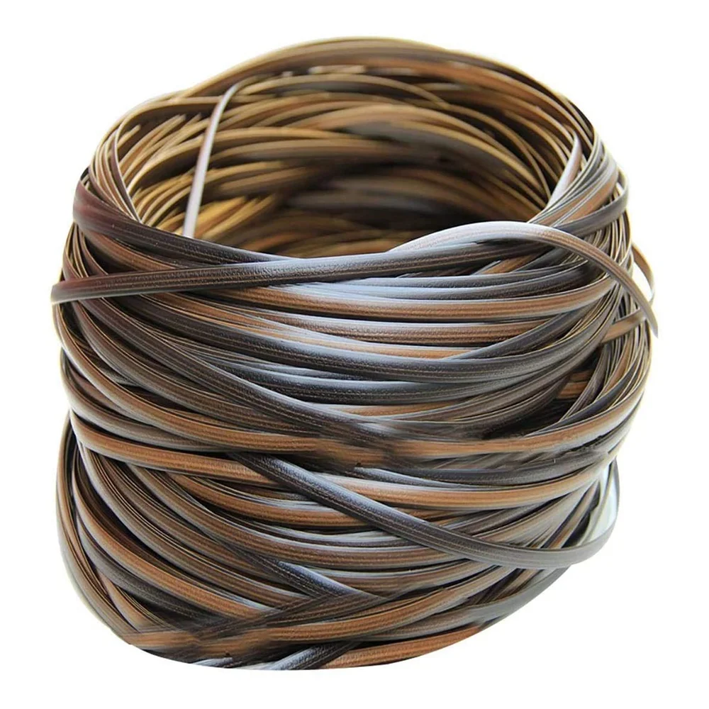 

Brown Coffee Gradient Flat Synthetic Rattan Repair Material Plastic Rattan Wicker Repair Kit Patio Furniture Repair