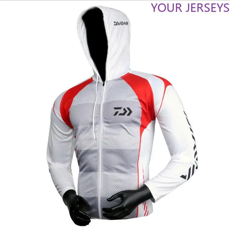 

New DAIWA Fishing Clothing Hooded Men Jacket Waterproof Quick-Drying Coat Fishing Shirt For Hiking Cycling Fishing Clothes Pesca