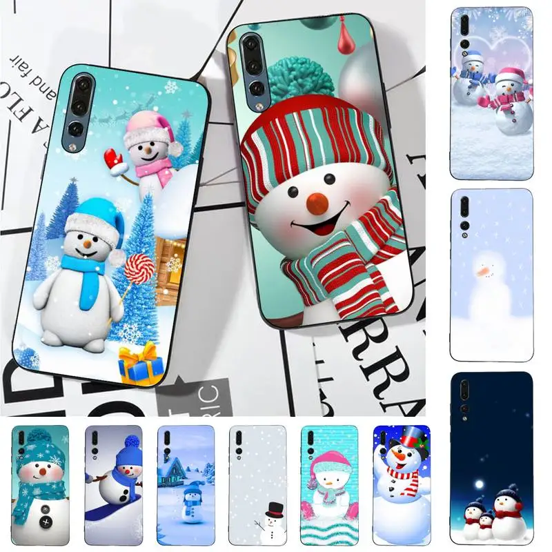 

Cute snowman Phone Case for Huawei P30 40 20 10 8 9 lite pro plus Psmart2019
