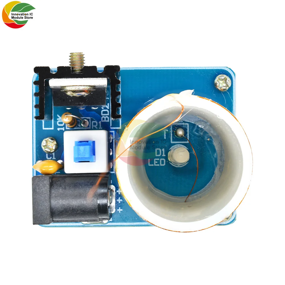 

BD243 Mini Tesla Coil Kit Magic Props DIY Parts Empty Lights Technology Diy Electronics BD243C DIY Mini Tesla Coil Module