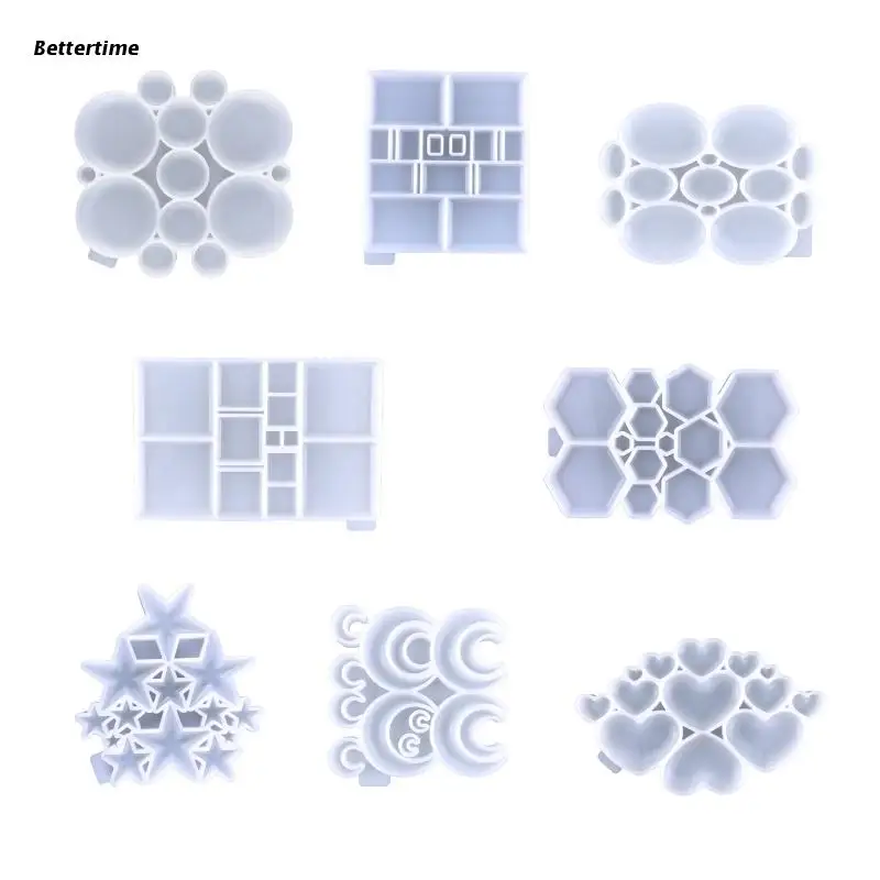 

B36D Star Moon Pendant Necklace Silicone Mold for DIY Crafts Jewelry Making Pendant