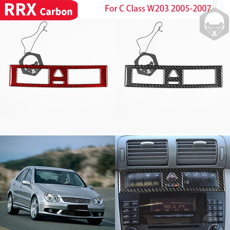 

Автомобильные аксессуары RRX для Mercedes-Benz W203 C-Class 2005-2007, украшение из углеродного волокна для центрального контроллера Copilot, Обложка, отделка, н...