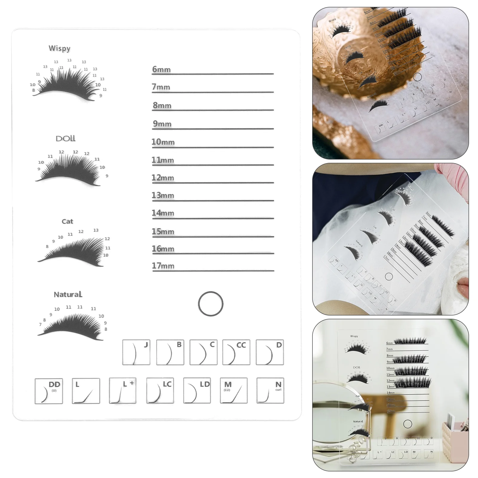 

Lashes Adhesive Glue Stand Holder Eyelash Display Board Beauty Products Extension Tray