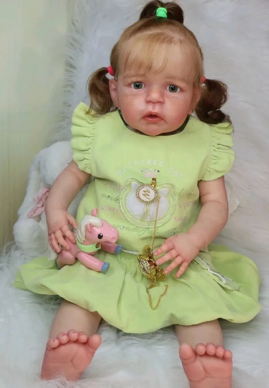 

Кукла реборн Sandie с веснушками на лице, готовая Кукла-младенец 65 см с венами, кукла ручной работы 100% для детей