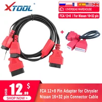 XTOOL FCA 12+8 Connector Cable Adapter for Chrysler for Nissan 16+32 pin OBD2 with X100Pad3 A80pro master EZ400pro D7 D8 D9 pro