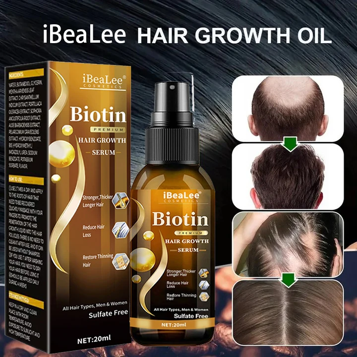 

Hair Growth Products Biotin Anti Hair Loss Spray Scalp Treatment Fast Growing Hair Care Essential Oils for Men Women Hair Care