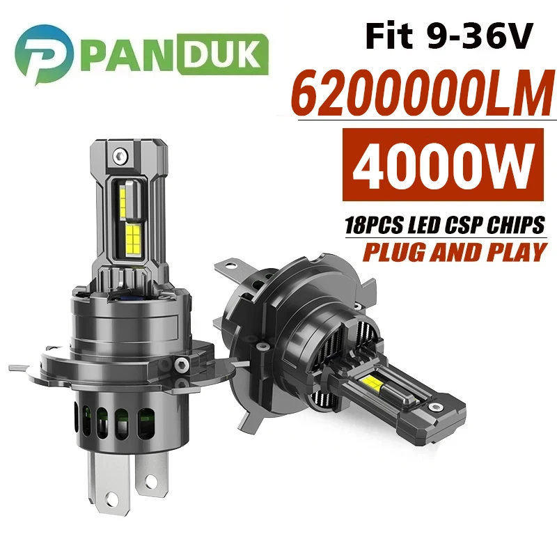 

PANDUK 6200000LM Canbus H4 Светодиодные лампы для фар H1 H7 H11 9005 HB3 9006 HB4 Автомобильные фары Турбо светодиодные диодные лампы Авто 6000K 12V 24V
