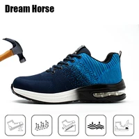 steel head anti smashing anti stab safety shoes flying woven breathable work shoes lightweight wear resistant protective shoes