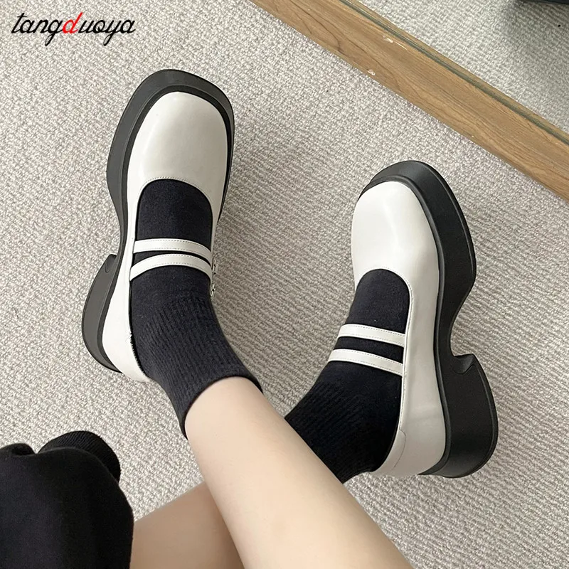 

School Uniform Jk Student Shoes mary janes Girls Women Kawaii Lolita shoes Soft Sister Platform low Heel shoes women's loafers