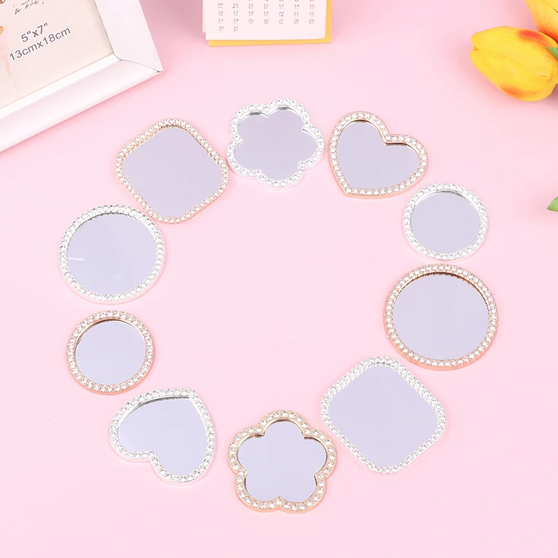 

New 1pc 1/12 Dollhouse Miniature Accessories Furniture Miniature Round Makeup Mirror Furniture Model Beautiful Handmade Mini Toy