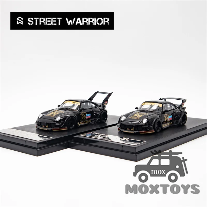SW 1:64 RWB 993 Шарлин низкий/высокий хвост черный литая модель автомобиля