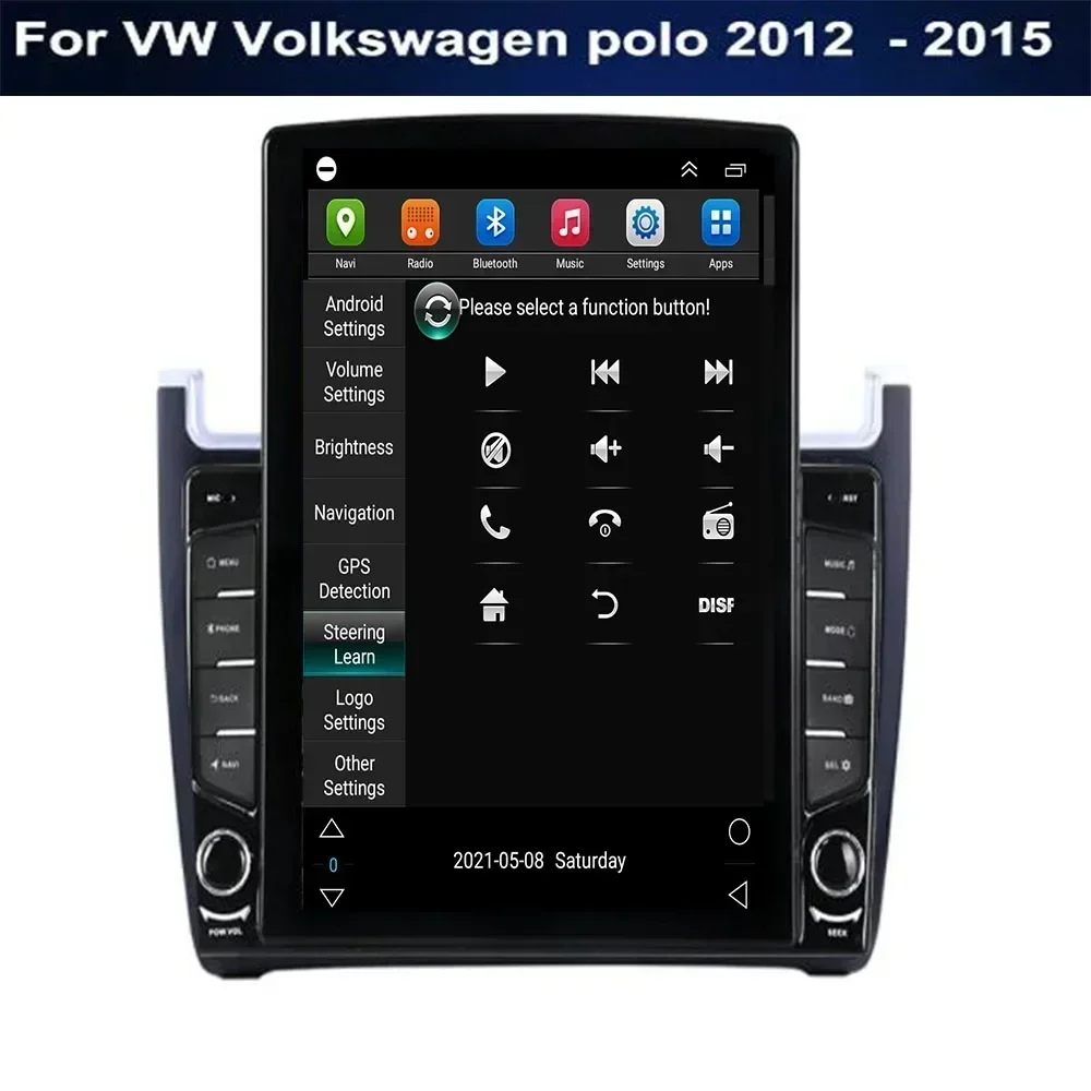 Фото Автомобильная мультимедийная система 2 din Carplay Android Auto Авто радио для VW Volkswagen polo 2012-2015 Tesla Style GPS 2din BT №4