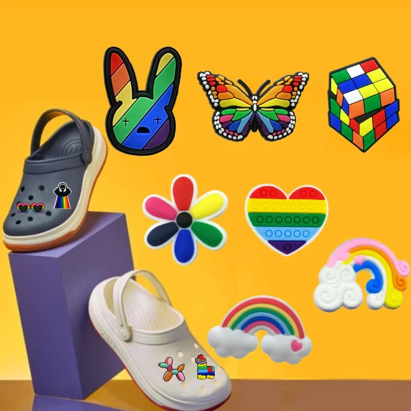 

1-9 шт., Разноцветные Подвески для обуви