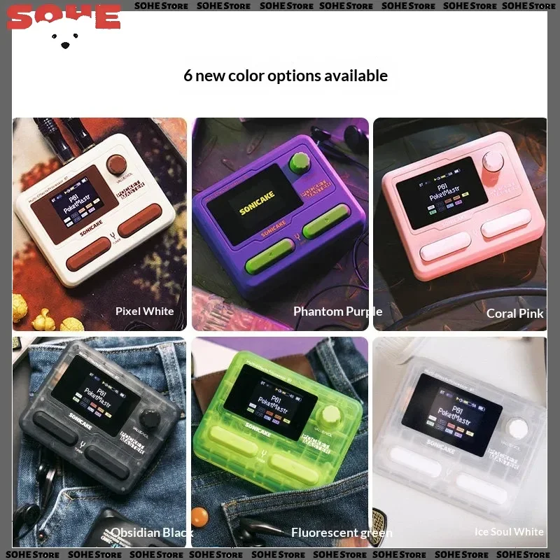 Фото Педаль мультиэффектов Sonicake Pocket Master для электрогитары с беспроводным Bluetooth-подключением, компактная и портативная №2