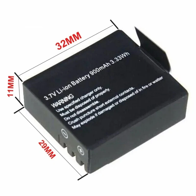 Фото Аккумулятор 3.7V 900mAh SJ4000 для экшн-камер Sjcam M10, Sj5000, SJ6000, SJ7000, Sj9000, EKEN H9, H9 PRO (аксессуар) №2