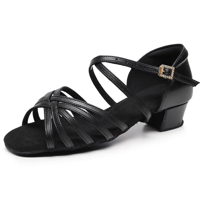 SUN LISA Women's Lady's Girl's Kids' Children's Classic Dancing Shoes With Square Heels Ballroom Salsa Latin Dance Shoes