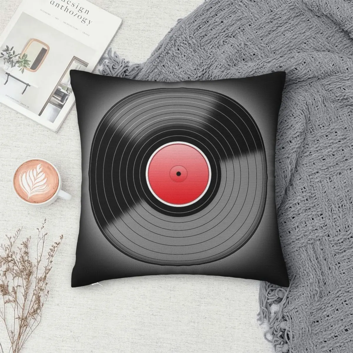 Vinyl Record Pillowcase Polyester Pillows Cover Cushion Comfort Throw Pillow Sofa Decorative Cushions Used for Home Bedroom Sofa