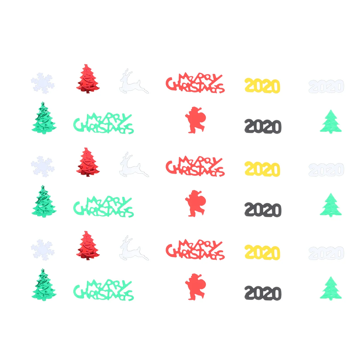 

2020 Colorful Christmas Tree Decorations Ornaments Confetti Flash Paillette Party