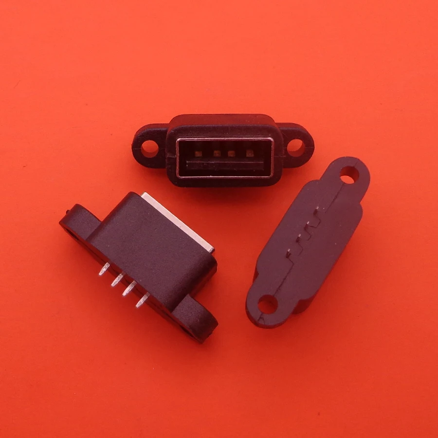 

2-5PCS/lot Waterproof USB 2.0 charging data tail plug-in USB built-in interface Port Connector Plug Jack Socket