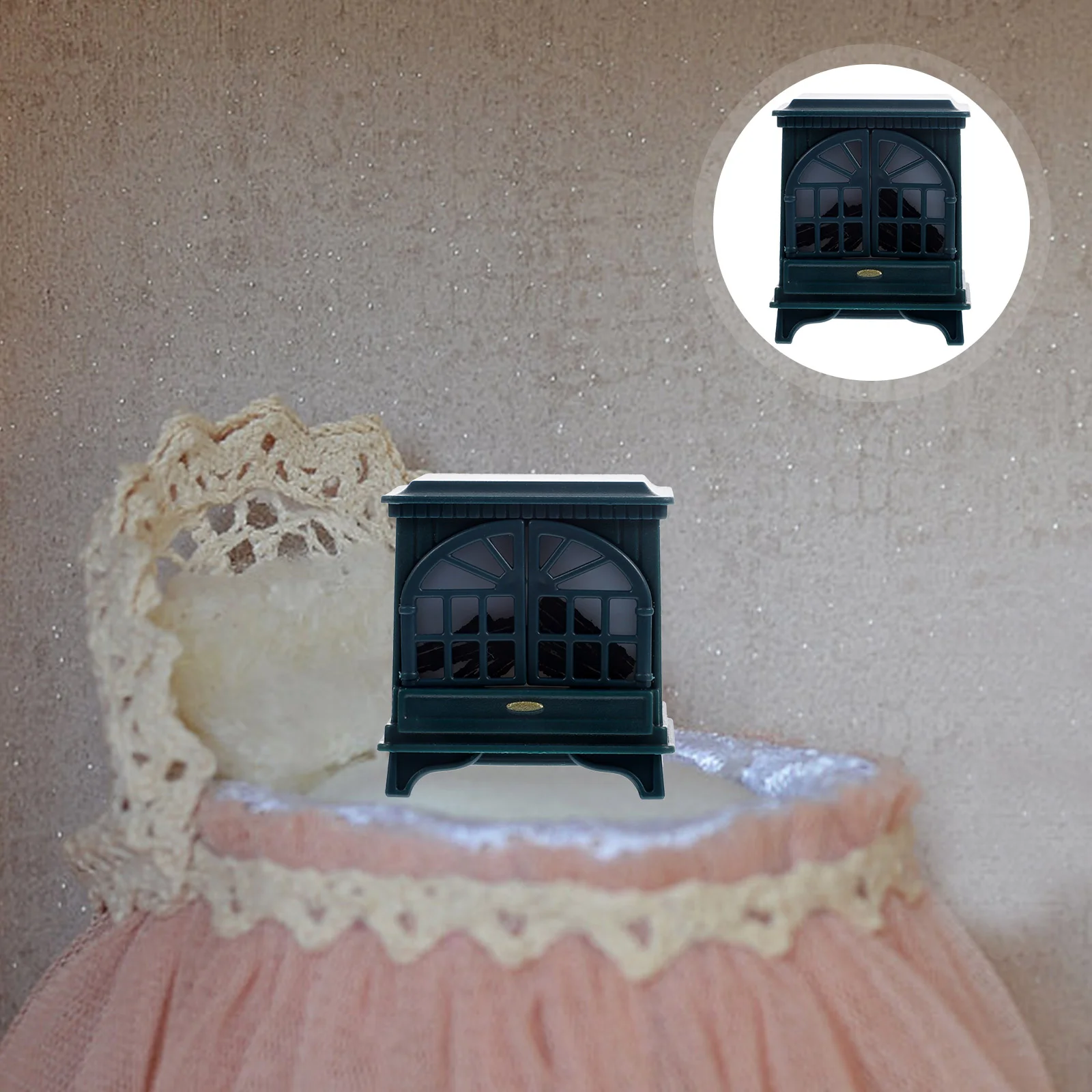 

Christmas Decor Miniature House Furniture Adornment Simulate Fireplace Model Plastic Tiny Accessories Prop DIY Craft