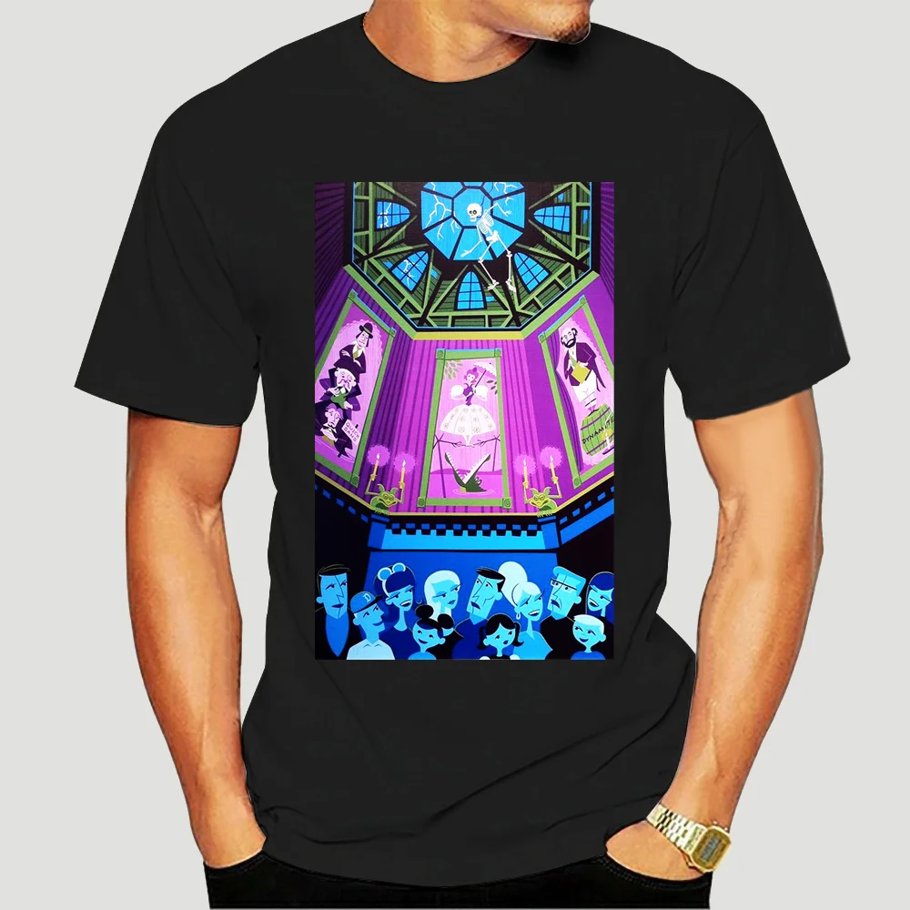 

Men t shirt Summer Fashion Haunted Mansion Man Tops Black t-shirt women 3849X