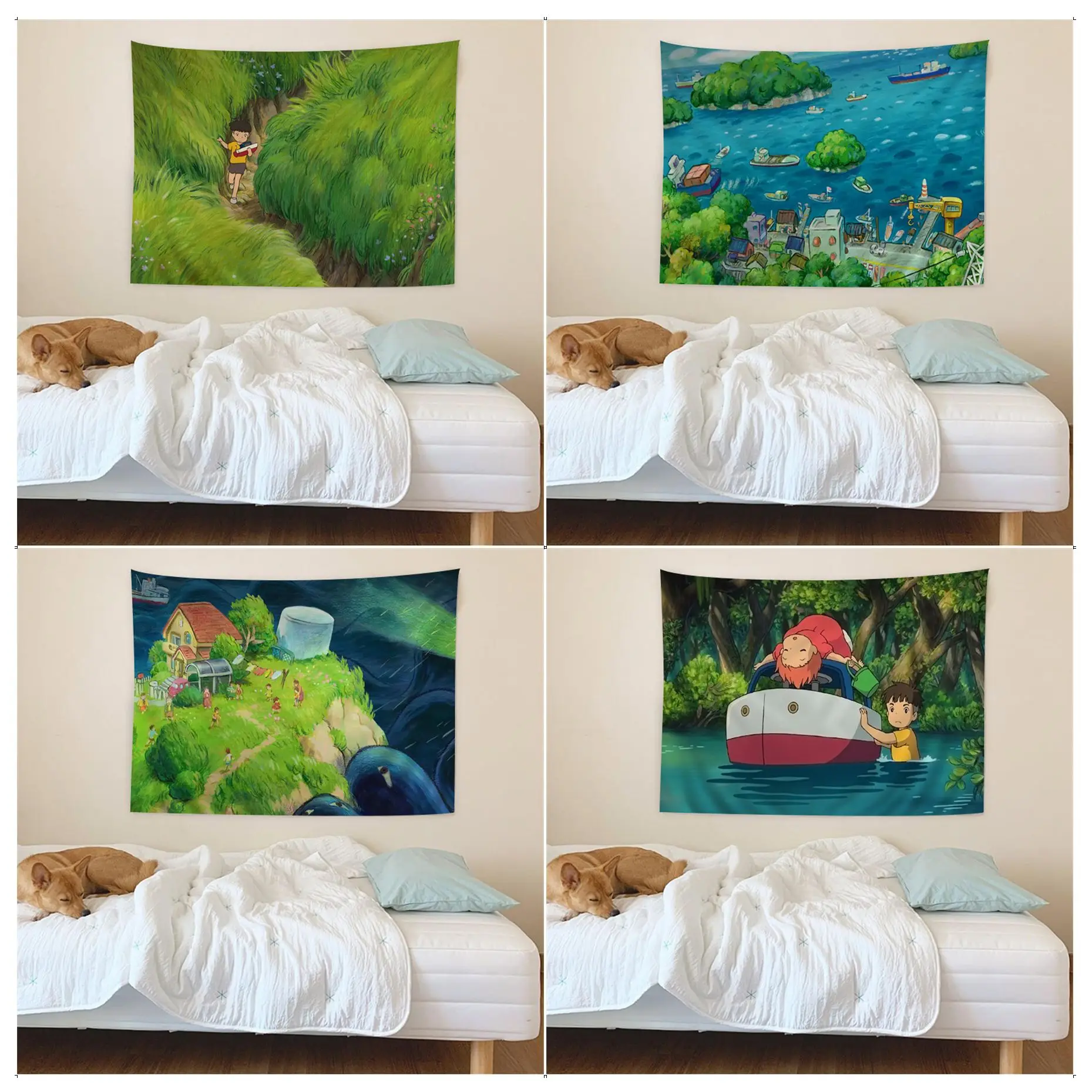 

Ponyo Anime Tapestry Colorful Tapestry Wall Hanging Bohemian Wall Tapestries Mandala Wall Hanging Sheets