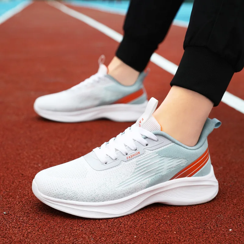 

New Summer White Fashion Shoes for Men Women Casual Sneakers Trendy Athletic Comfortable Mesh Trail Plus Large Size 45 DM-335