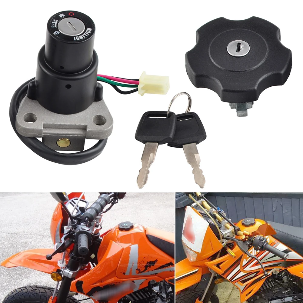 Fuel Tank Cap Lock Keys Ignition Switch Lock for Pulse Adrenaline 125 Direct Bikes 125cc Enduro S DB125 GY-2B Sinnis Apache 125