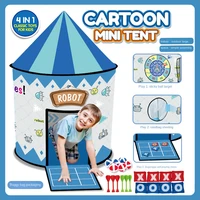 childrens mini diy tent indoor princess girl boy castle tent darts game toy play house foldable outdoor game stick ball tent