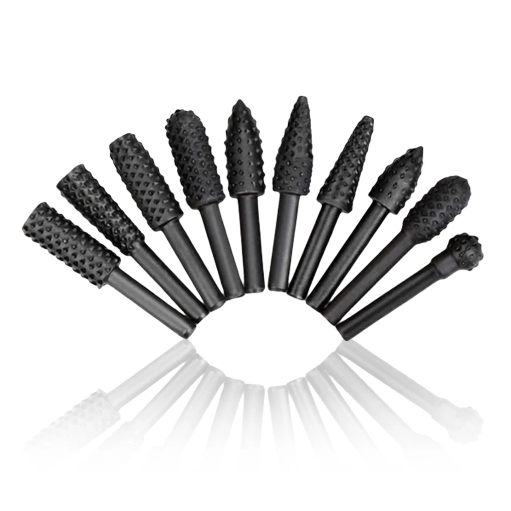 

Rotary Grinding Heads Carpentry Woodworking Milling Files Crafting Sanding Bevelling Filing Sharpening Reusable Power Tool 10PCS