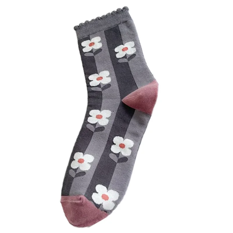 5 Pairs Three-Dimensional Print Cute Socks Women Funny Winter Long Cotton Socks Fashion Japanese Style Girl Kawaii Meias Mulher