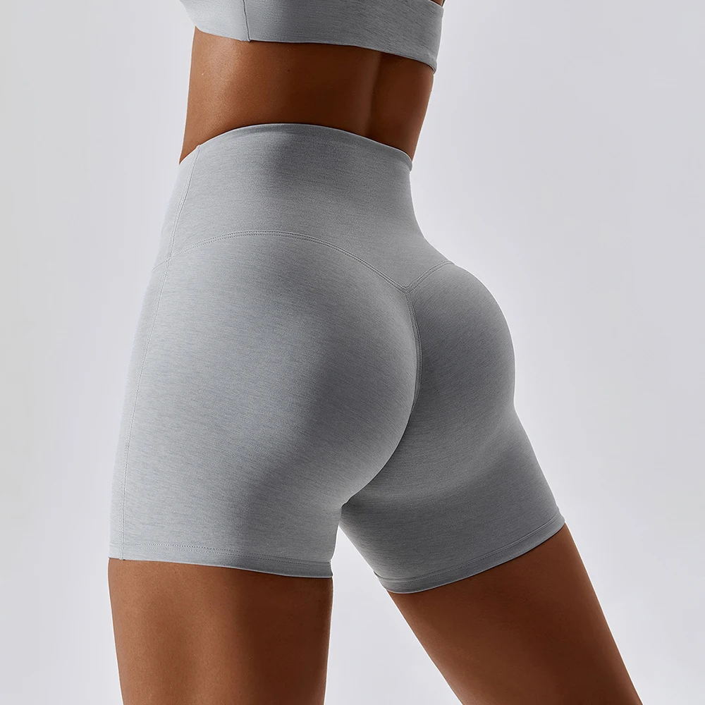 

Женские шорты для йоги телесного цвета, быстросохнущие штаны с высокой талией для подтяжки ягодиц и фитнеса, обтягивающие шорты с эффектом ...
