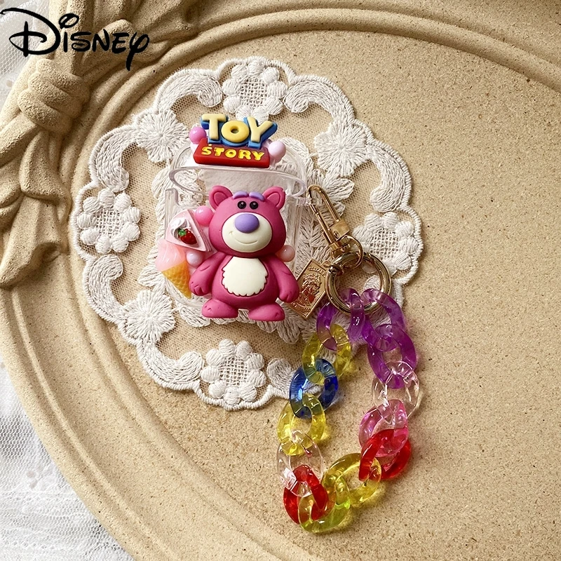

Disney Strawberry Bear IPhone Earphone Accessories for Apple Airpods1/2 Cute Cover Airpods Pro Air Pod Cream Gum Headphone Shell