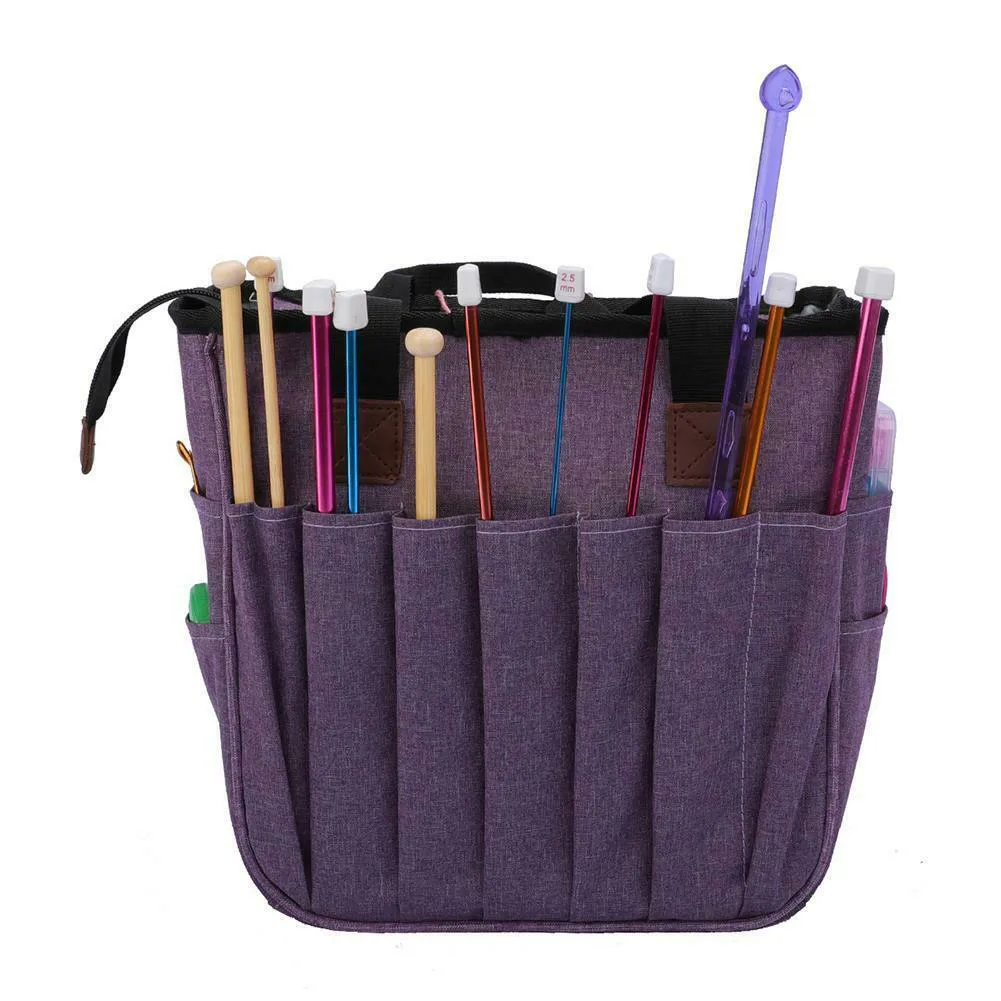 Crochet Knitting Storage Bag For Needles And DIY Needle Arts Craft Yarn Hook Sewing Tools |