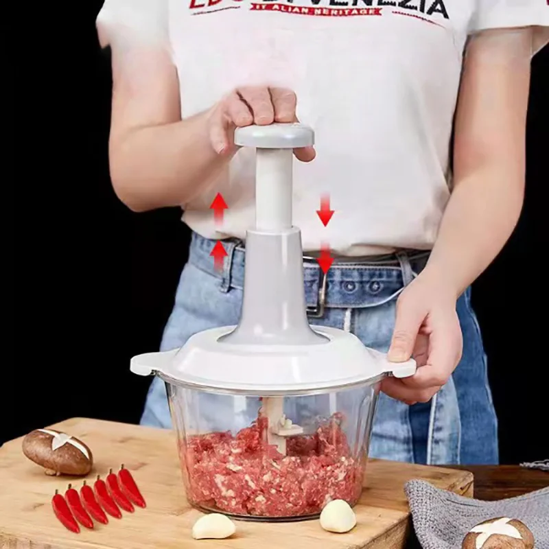 

Ручная мясорубка 1,5 л, машинка для приготовления пищи, устройство для приготовления колбасы, Кухонный комбайн, измельчитель чеснока, кухонные гаджеты