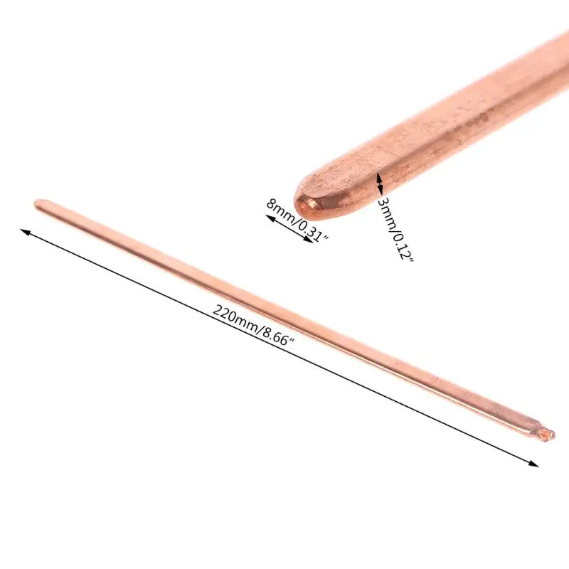 

8x3x220mm DIY Notebook Computer Thermal Conductive Tube CPU Flat Heat Pipe, Portable CPU Heat Sink Tube Computer P9JB