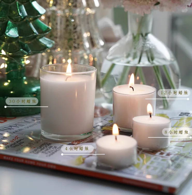 Свечи низкотемпературный кокосовый воск маленький чайный огненная краска