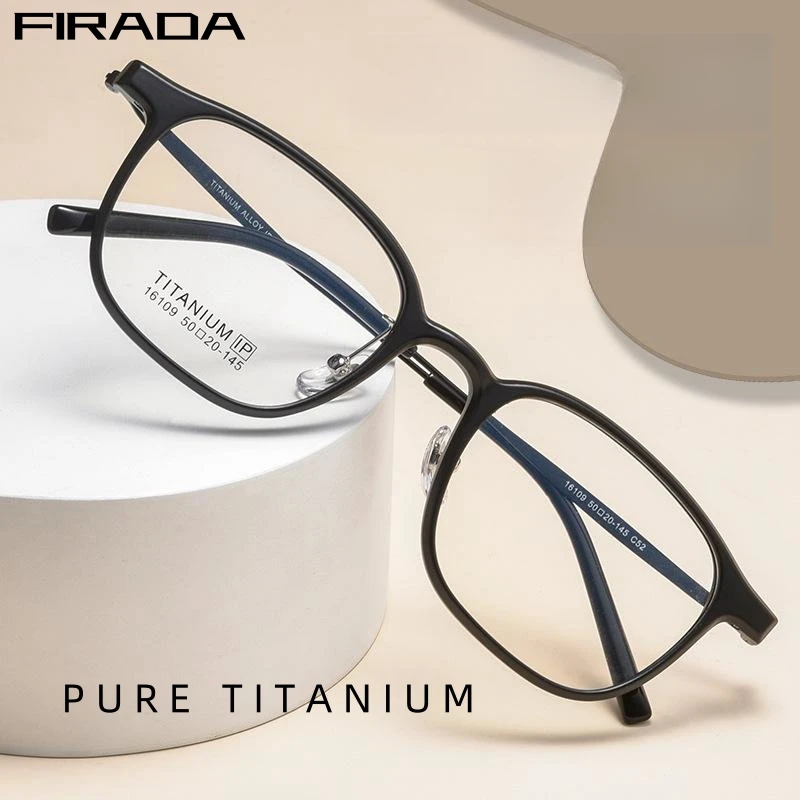 Очки FIRADA 16109X мужские/женские квадратные модные ультратонкие винтажные Роскошные