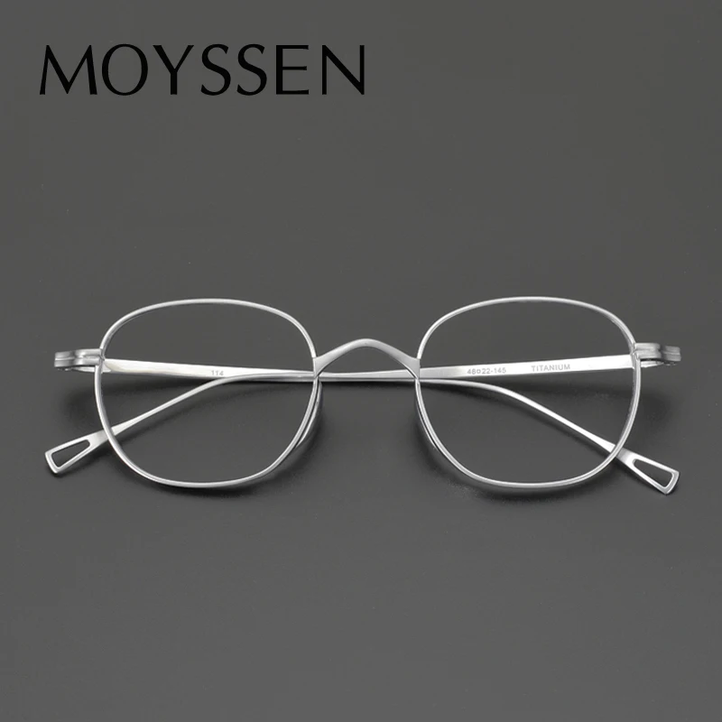 

2022 Japan Brand Handmade Ultralight Men's Classic Titanium Square Frame Glasses Women Retro Optical Myopia Lenses Eyeglasses