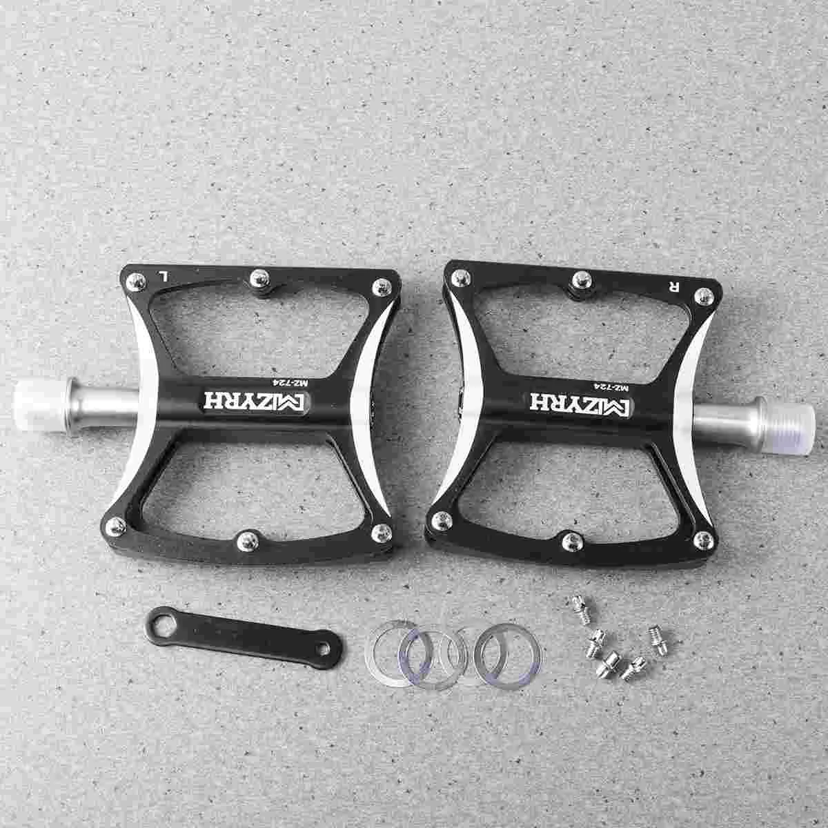 

1 Pair of Aluminium Alloy Bike Pedals Practical Durable Treadle for Bike Cycling Bicycles (Black)