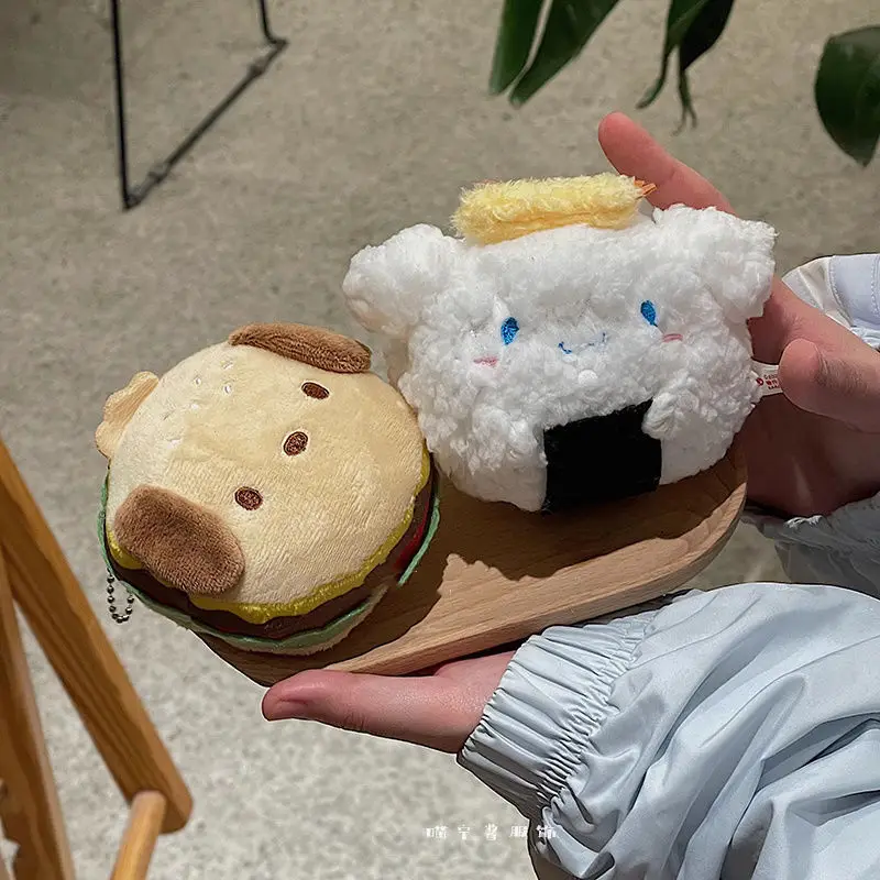 

Милый плюшевый брелок Sanrio, мультяшный, Коричный, плюшевый, гамбургер, помпон, пуриновый кулон, аниме, кавайная игрушка, подарки на день рождения