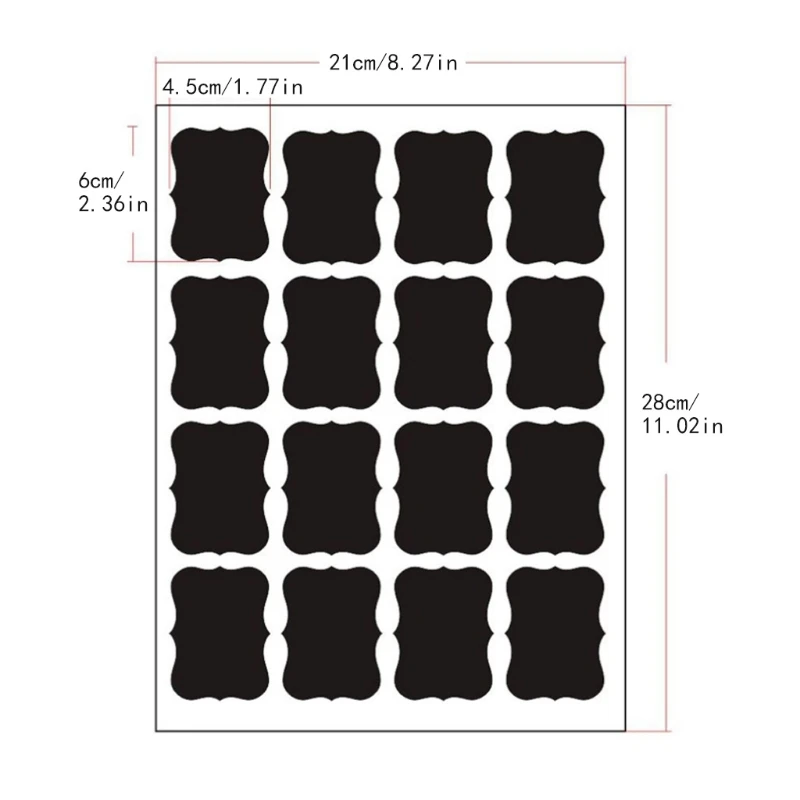 

32Pcs Chalk Pen Chalkboard Sticker Bottle Labels Kitchen Jar Wall Cup Can