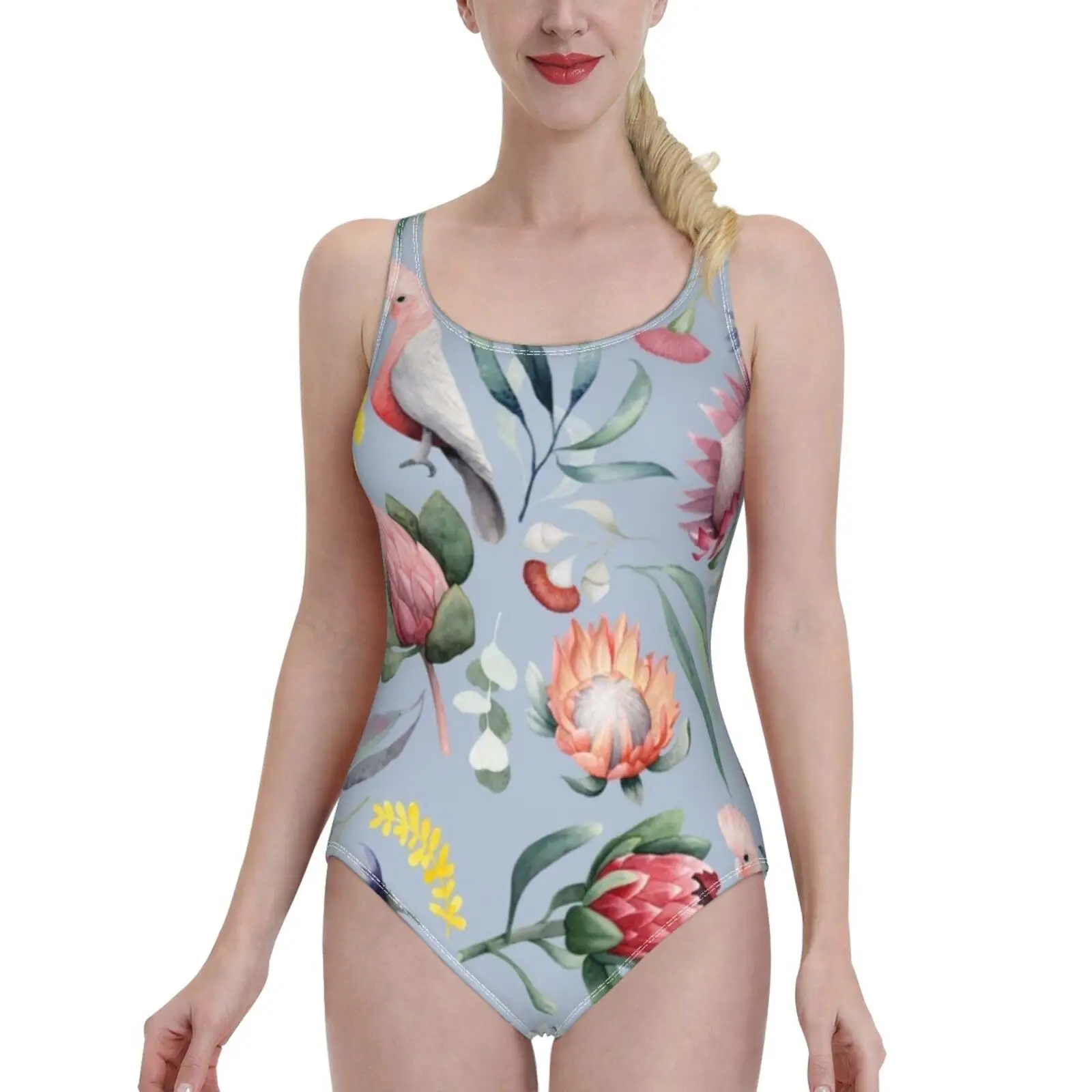 

Сексуальная одежда для плавания с принтом ботаника австралийского, женский слитный купальник, Женский Монокини, купальный костюм, одежда д...