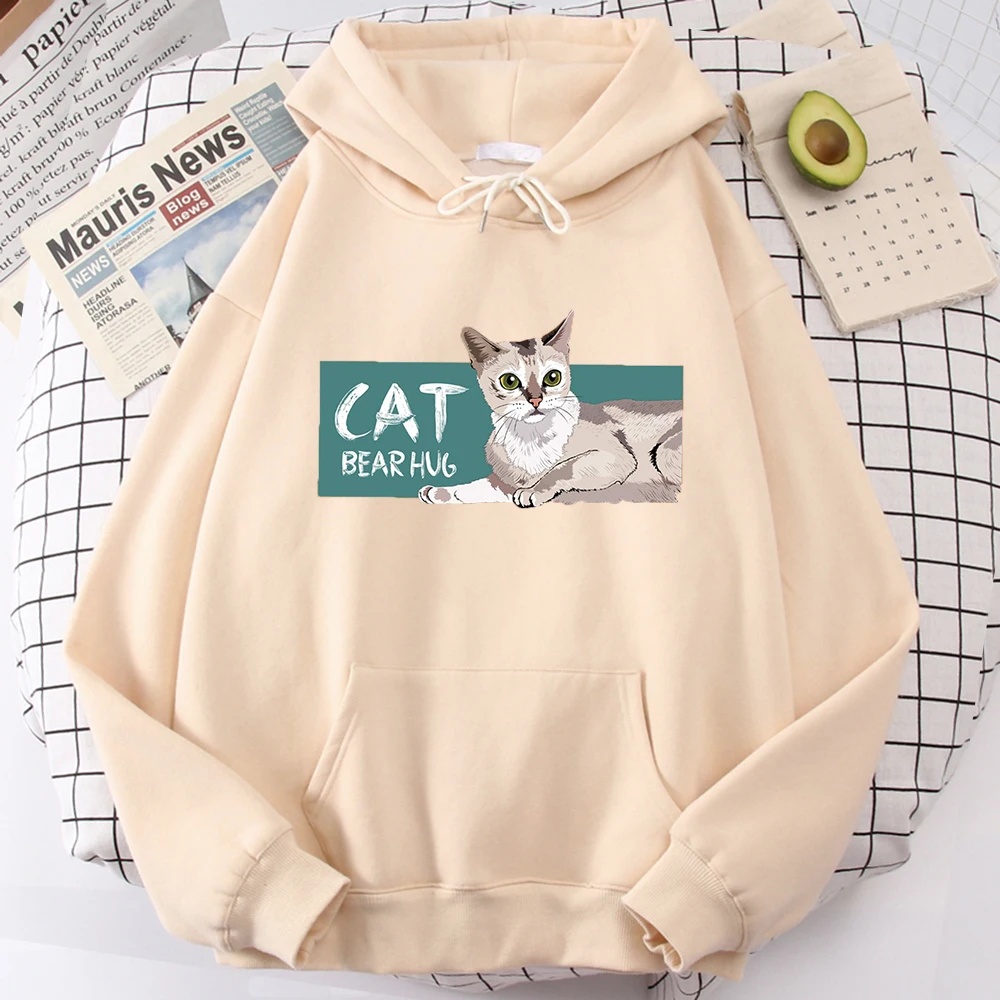 

Cat Bearhug Kawaii Cartoon Male Hoodies Warm Vintage Punk Mens Sweatshirts Punk Hip Hop Long Sleeve Pullovers 2021 Warm Clothes