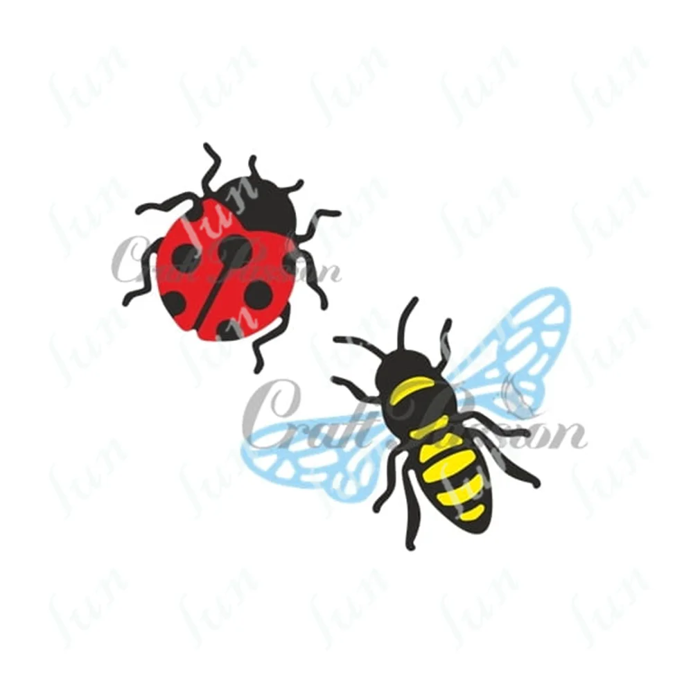 Купи Animal Ladybug Bee Metal Cutting Dies for Diy Scrapbooking Album Paper Card Embossed Template Stencil Mould Stencil Folder за 155 рублей в магазине AliExpress