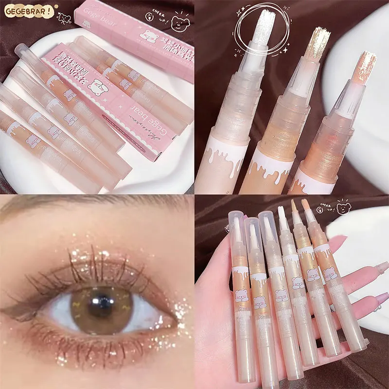 Блестящий Сияющий карандаш для шелкопряда алмазная подводка глаз тени век ручка