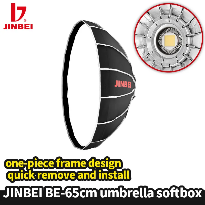 

JINBEI BE-65 Diameter 25in/65cm Umbrella Beauty Dish Soft Box Main/Top Light For Portrait Photography With Bowens Mount